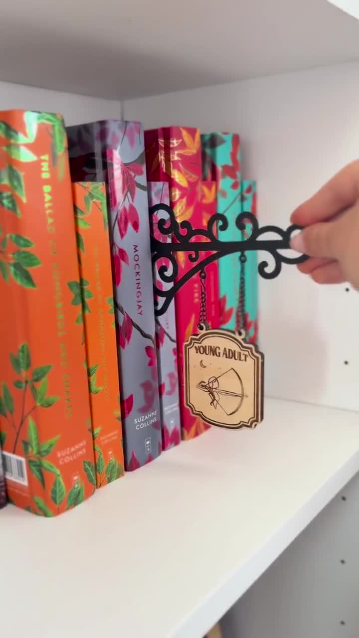 Custom Book Genre Shelf Dividers, Personalised Library Signs